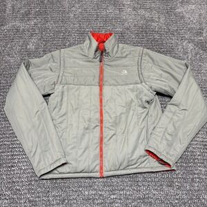 Nike ACG Girls Jacket Small 4-6 Gray Red Reversible Thermal Layer Full Zip‎